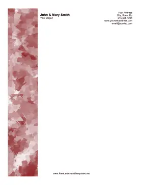 Red Watercolor Bar Letterhead Letterhead Template