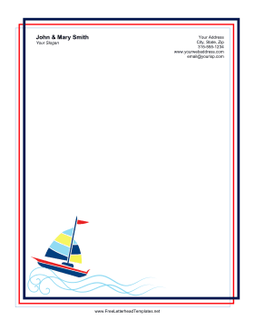 Sailboat Letterhead Letterhead Template