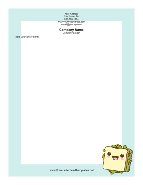 Sandwich Letterhead Letterhead Template