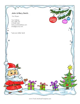 Santa Wonderland Letterhead Template