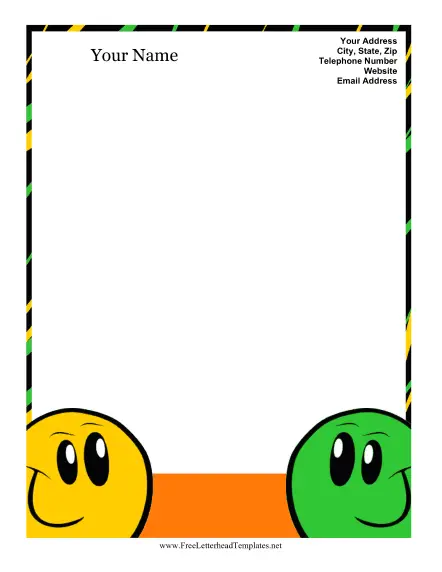 Smiley Kid Letterhead Letterhead Template