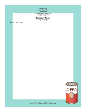 Soup Can Letterhead Letterhead Template