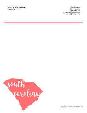 South Carolina Letterhead Letterhead Template