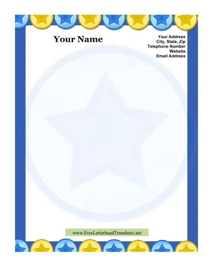 Star Kid Letterhead Letterhead Template