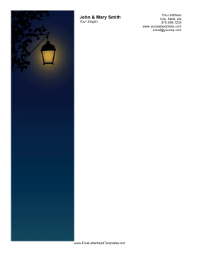 Street Lamp Letterhead Letterhead Template