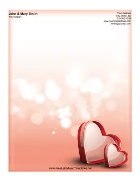 Sweet Hearts Valentine Letterhead Letterhead Template