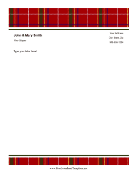 Tartan Letterhead Letterhead Template