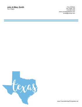 Texas Letterhead Letterhead Template