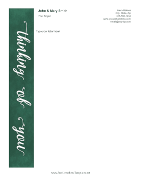 Thinking Of You Letterhead Letterhead Template