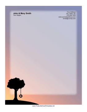 Tire Swing Letterhead Letterhead Template