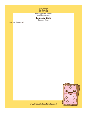 Toaster Pastry Letterhead Letterhead Template