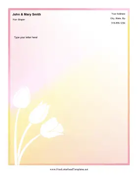 Tulips Letterhead Letterhead Template