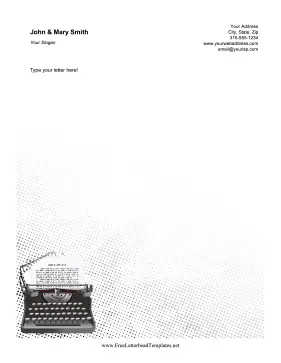 Typewriter Letterhead Letterhead Template