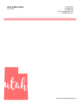 Utah Letterhead Letterhead Template