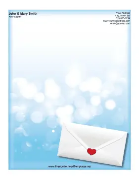 Valentine Envelope Letterhead Letterhead Template