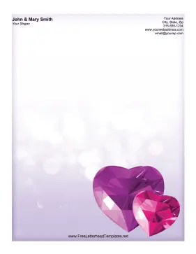 Valentine Gem Letterhead Letterhead Template