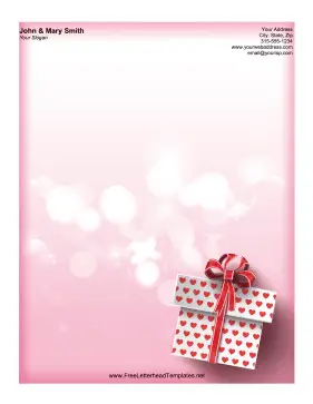 Valentine Gift Letterhead Letterhead Template