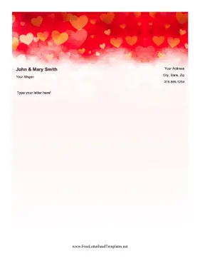 Valentine Header Letterhead Letterhead Template