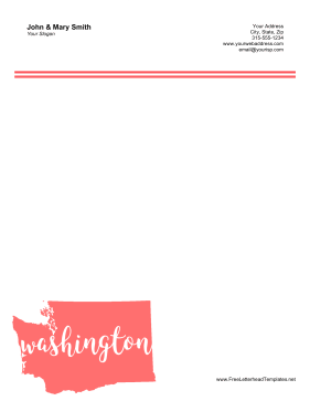 Washington Letterhead Letterhead Template