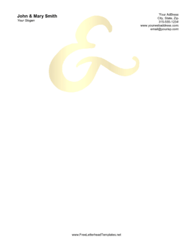 Wedding Ampersand Letterhead Letterhead Template