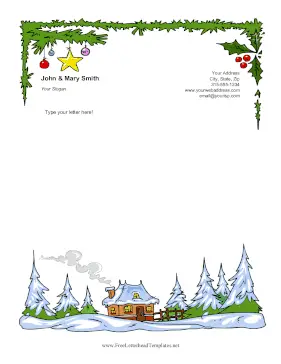 Winter Wonderland Letterhead Template