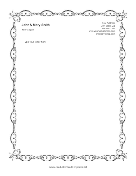 Wiry Border Letterhead Template