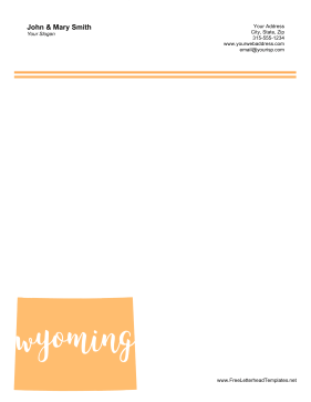 Wyoming Letterhead Letterhead Template