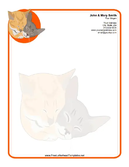 Cat Letterhead Letterhead Template