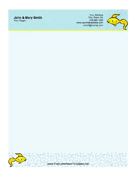 Fish Letterhead Letterhead Template