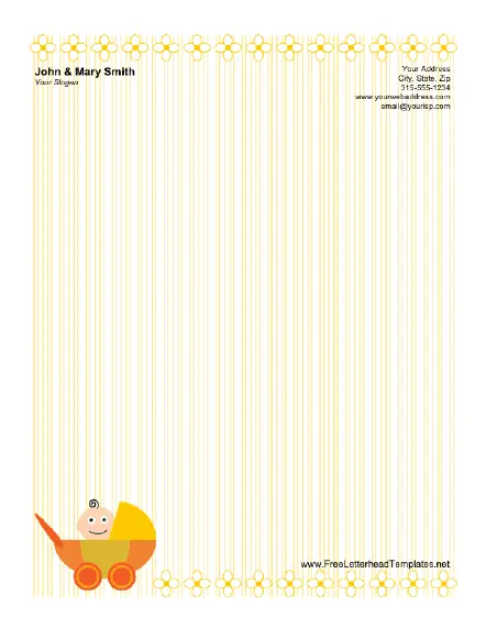 Baby Carriage Letterhead Letterhead Template