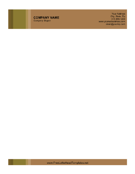 Business Letterhead with Brown background Letterhead Template