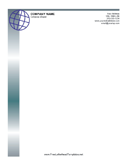 Business Letterhead with Globe Letterhead Template