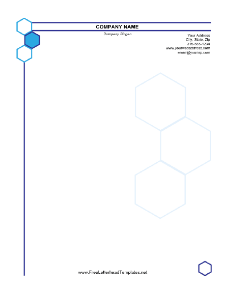 Hexagonal Business Letterhead Letterhead Template