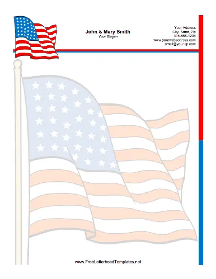 Patriotic Letterhead Letterhead Template