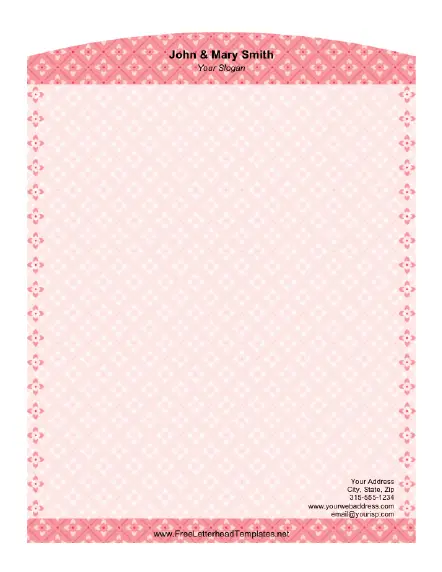 Floral Check Letterhead Letterhead Template