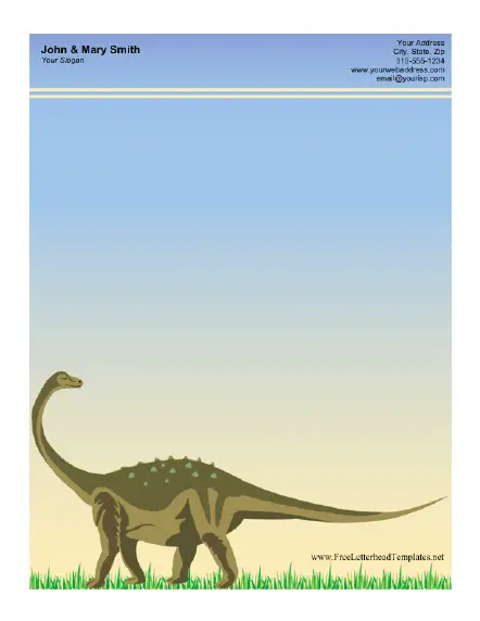 Dinosaur Letterhead Letterhead Template