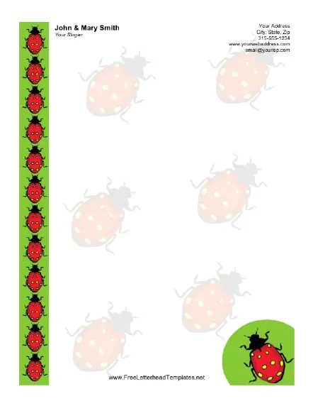 Ladybug Letterhead Letterhead Template