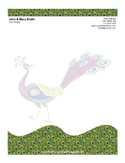 Peacock Letterhead Letterhead Template