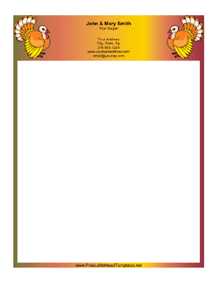 Turkey Letterhead Letterhead Template