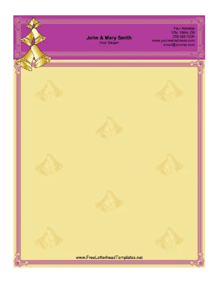 Wedding Letterhead - Bells Letterhead Template