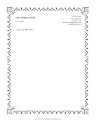 Abstract Tapestry Border letterhead template