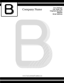 B Monogram Letterhead letterhead template