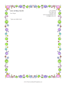 Chemistry Border letterhead template