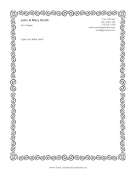 Curlicues Border letterhead template