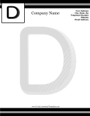 D Monogram Letterhead letterhead template