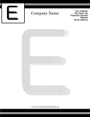 E Monogram Letterhead letterhead template