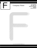 F Monogram Letterhead letterhead template