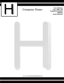 H Monogram Letterhead letterhead template