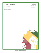 Juneteenth Letterhead Colorful