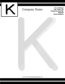 K Monogram Letterhead letterhead template
